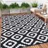 Outdoor Rug Modern Geometric Rug Waterproof Reversible Plastic Straw Rug for Patio Camping RV Balcony Backyard - 2 of 4