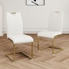 NicBex C-shaped Dining Chair Set of 2 Modern Upholstered Faux Leather Side Chair with Metal Legs for Dining Room - 2 of 4