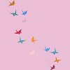 Girl's Design By Humans Flying Paper Cranes Birds By Magnussons T-Shirt - 2 of 3