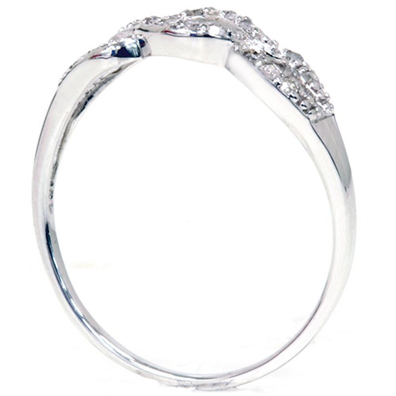 Pompeii3 1/10ct Petite Diamond Infinity Ring 10K White Gold, 3 of 6