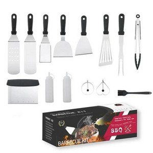 MOVSSOU 14Pcs Flat Top BBQ Griddle Accessories Kit Professional BBQ Grill Tools Set for Outdoor BBQ Camping - 1 of 4