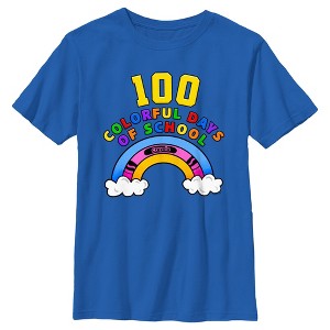 Boy's Crayola 100 Colorful Days of School  T-Shirt - Royal Blue - Large - 1 of 4