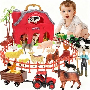 14-Piece Safari Animal Figurines Set - Realistic Lion & Elephant Toys for Educational Play - 1 of 4