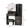 Makeup Vanity Desk with Mirror, Lights & Charging Station, 3 Lighting Modes, Vanity Set - 2 of 4