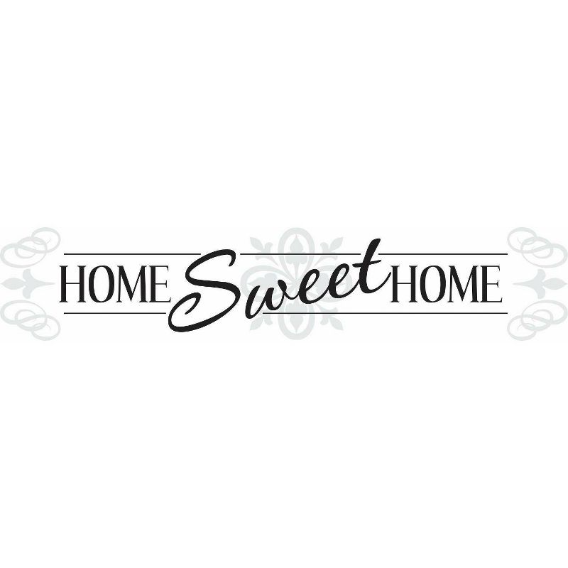 Home Sweet Home Peel and Stick Wall Decal Black - RoomMates, 3 of 6