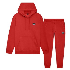 Dalix Butterfly Embroidery Sweatsuit Set Hoodie Jogger Soft Fleece Relaxed Fit Lounge Womens - 1 of 4
