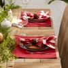 DII Solid Ribbed Placemat Set/6, Cardinal Red - 3 of 4