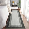 Washable Modern Bordered Rug Non Slip Low Pile Rug Soft Throw Floor Cover Abstract Foldable Indoor Carpet for Living Room Bedroom Playroom Nursery - 4 of 4