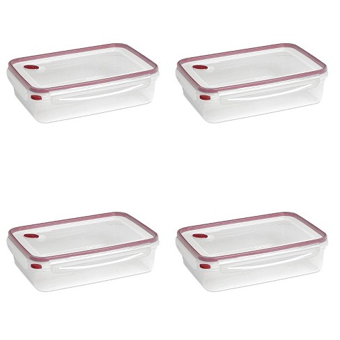 Plastic Cold Food Storage Container - 2.5 Inch Deep - Rectangle - Clear -  Full Size - 1 Count Box
