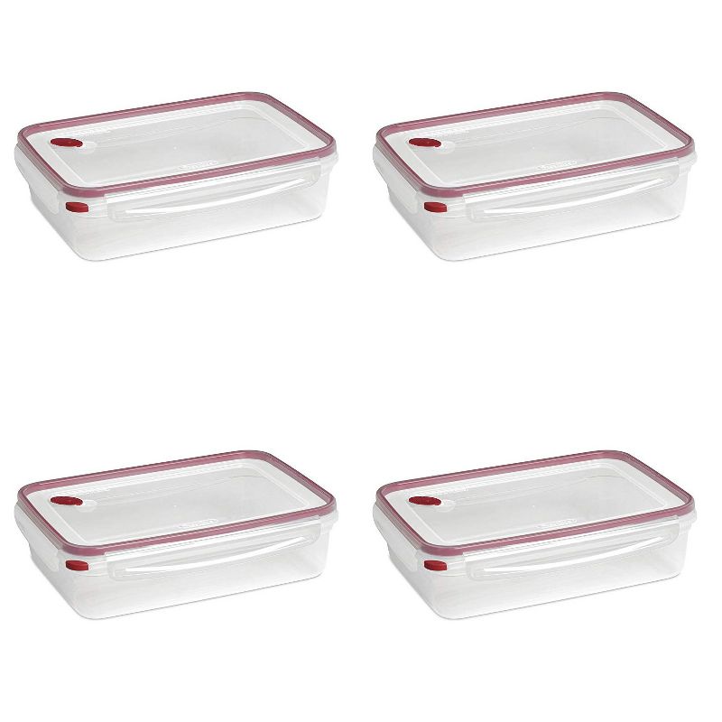 Sterilite Ultra Seal Plastic Rectangular Food Storage Containers with Easy Identifying Color Coding and Vented Latching Lids, 1 of 7