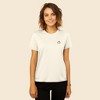 Dalix Smile Face Embroidered Soft Cotton Short Sleeve T Shirt Womens - 2 of 4