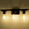 C Cattleya 3 Light Bathroom Vanity Light Oil-rubbed Bronze with Glass Shade - 3 of 4