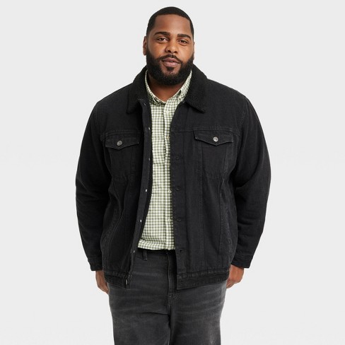 Denim jacket with faux shearling - Outerwear - Men