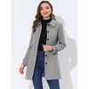 INSPIRE CHIC Women's Peter Pan Collar Single Breasted Winter Long Overcoat - 2 of 4