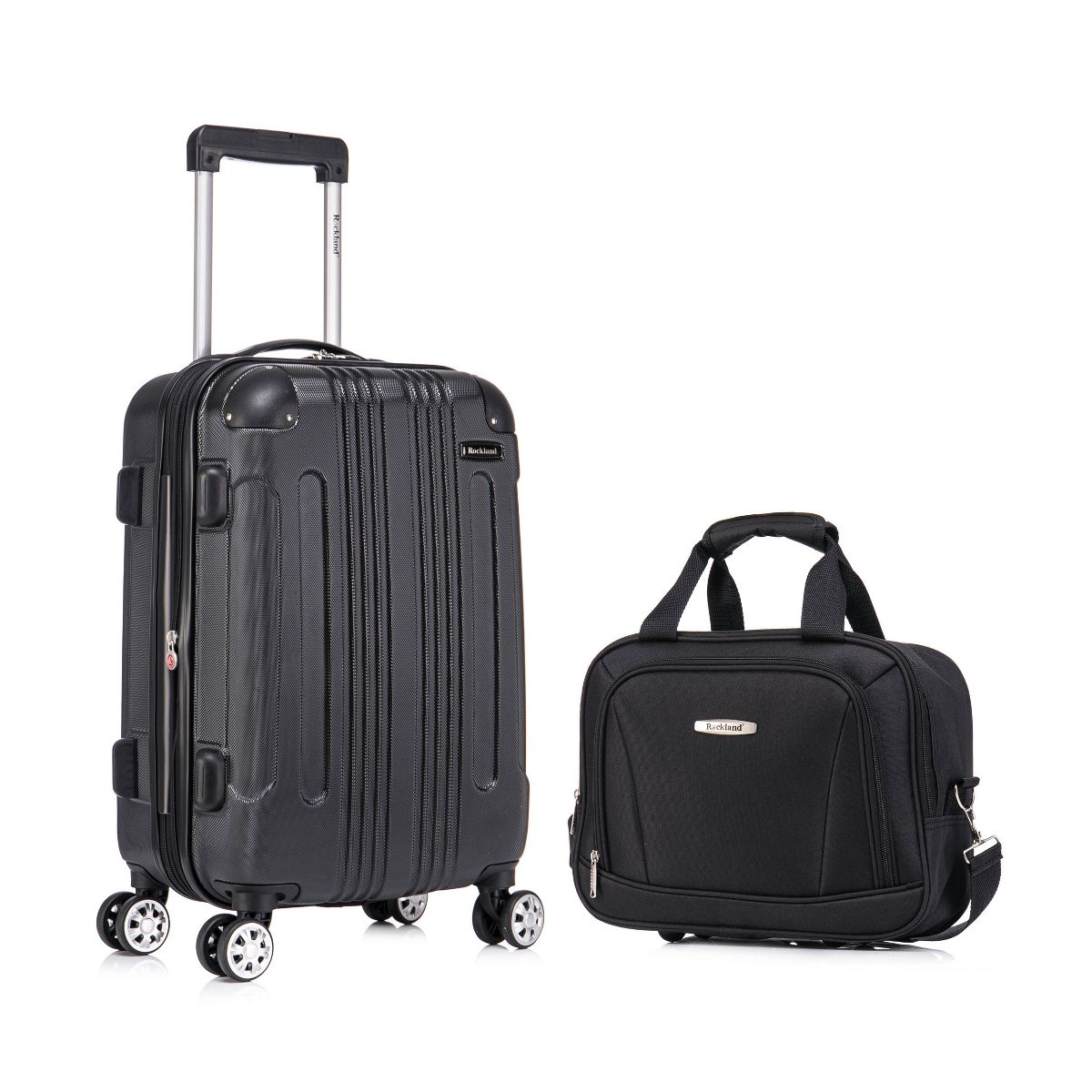 Rockland London Hardside Expandable Spinner Wheel Luggage Carry On Suitcase - thumbnail 2