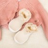 Komuello Toddler Girl First Walk Sock Shoes - Lace Trim Off  White - 3 of 4