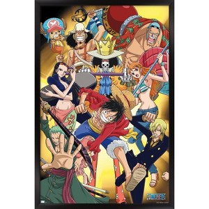 Trends International One Piece: Fishman Island - Crew Gold Framed Wall Poster Prints - 1 of 4