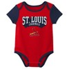 MLB St. Louis Cardinals Infant Boys' 3pk White Bodysuit - 4 of 4