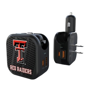 NCAA Big 12 Universities Text Backdrop 18-Watt 2 in 1 USB A/C Charger - 1 of 3