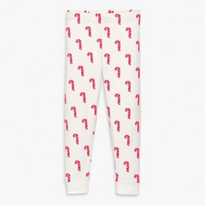 Primary Kids Organic Pj Pant In Candy Canes - 1 of 2