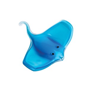 Gallerie II 6" Small Blue Stingray Coastal Glass Figure for Beach House Table Decor - 1 of 3