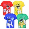 Power Rangers Boys’ Short Sleeve T-Shirt 4 Pack for Little Kids – Red/Yellow/Blue/Green - 2 of 4