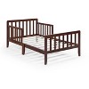 NicBex Twin Size Simple Wood Toddler Bed with Wooden Slats Headboard & Safety Rail,Cute Platform Bed for Kids Room - 3 of 4