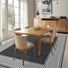 Area Rugs for Living Room Modern Bordered Rug Farmhouse Geometric Bedroom Rugs Low Pile Non Shedding Carpet - 2 of 4