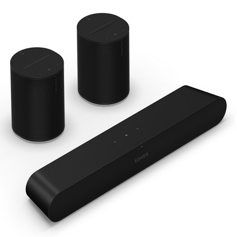 Postimpressionisme mandskab kor Sonos Surround Set With Ray Compact Soundbar And Pair Of Era 100 Wireless  Smart Speakers (black) : Target