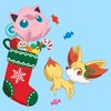Men's Pokemon Christmas Jigglypuff and Fennekin Stocking T-Shirt - 2 of 4