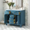 Whisen 36 in. Bathroom Storage Cabinet Bathroom Vanity with Four Drawers and Two Cabinets - 2 of 4
