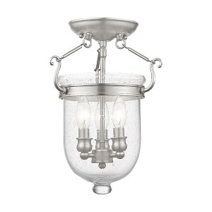 Livex Lighting Jefferson 3 - Light Flush Mount in  Brushed Nickel - 1 of 1