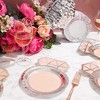 Sparkle and Bash 48-Pack Pink Diamond Ring Disposable Paper Plates Bridal Shower Engagement Party Supplies - 2 of 4