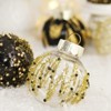 25Pcs 2.36 Inch Christmas Balls Ornaments for Xmas Christmas Tree Decor, Black & Gold - 2 of 4