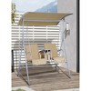 69"2 Person Porch Swing with Stand, Outdoor Swing with Canopy - 2 of 4
