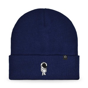 Dalix Astronaut Embroidered Beanie Warm Winter Space Cadet Knit Hat for Men - 1 of 4