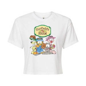 Women's - Garfield - Farm Group Cropped Graphic T-Shirt - 1 of 4