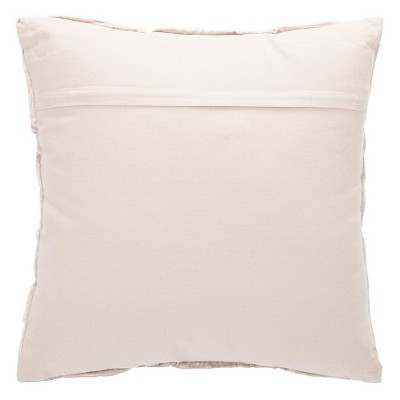 Blush Square Wrinkled Decorative Throw Pillow
