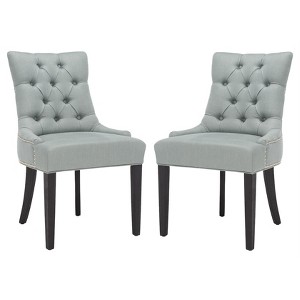 Harlow 19" H Tufted Ring Chair With Nail Head Trim (Set of 2) - MCR4716 - Safavieh Couture - 1 of 4