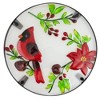 Northlight 19" Red Cardinal and Pine Cone Glass Patio Side Table - 3 of 4