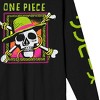 One Piece Neon Skull Adult Black Long Sleeve Tee - 3 of 4