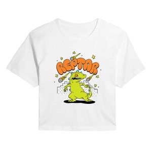 Women's - Rugrats - Reptar Doodle Cropped Graphic T-Shirt - 1 of 4