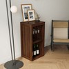 Modular Wine Bar Cabinet Ancona Modular With Storage Shelves With Hutch For Dining Room Showcase Crafts, Books, Wine, Wine Glasses - 2 of 4