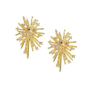 SOHI Women's Crystal Silver Casual Stud Earrings - 1 of 4