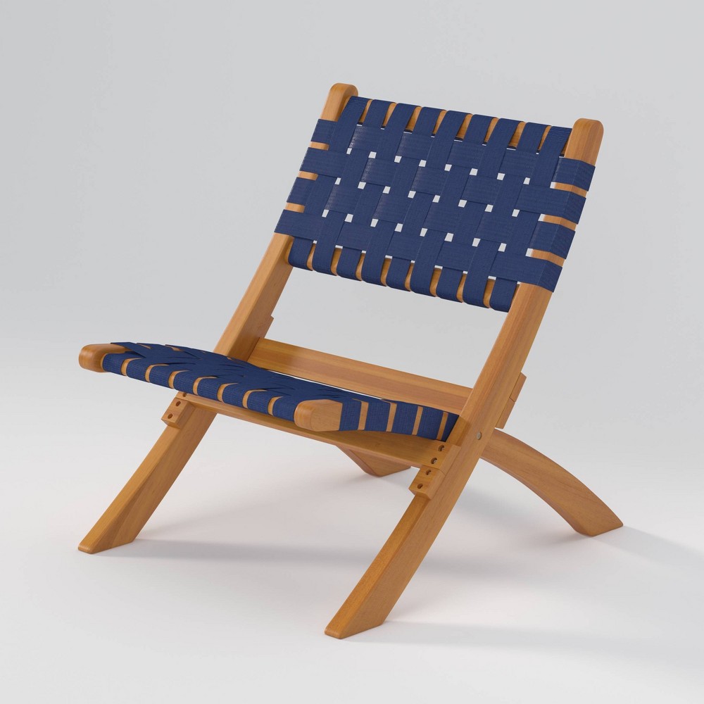 Sava Folding Outdoor Chair - Navy Blue - Balkene Home