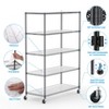 NicBex 82.00" 6-Tier Bookshelf with Adjustable Shelves & Wheels Bookcases for Living Room Home Office - 4 of 4