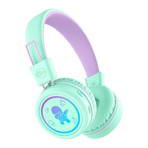 MEE audio KidJamz KJ55BT Safe Listening Bluetooth Wireless Headphones for Kids with LED Lights - 1 of 4
