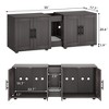 Double Cat Litter Box Enclosure – Hidden Wooden Cat House with Storage, Ventilated Odor Control - 3 of 4