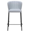 Counter Stool 35" H – Faux Leather With Gray Finish – Modern Stackable (Set of 2) By Zuo Modern - 3 of 4
