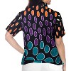 LA LEELA Women's Summer Vacation Beach Funny Aloha Party Button Down Short Sleeve Shirt Hawaiian Blouse - 2 of 4